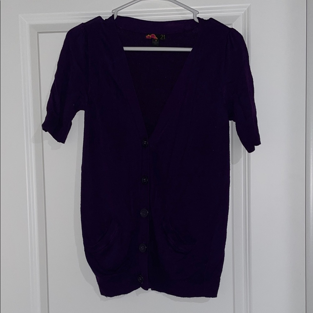 Forever 21 Midnight Purple Cardigan